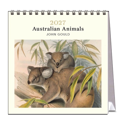 [B-VE-D27-JG2-D] Vevoke Desk Calendar-Australian Animals-John Gould