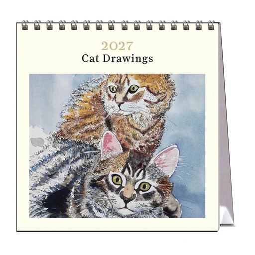 [C-VE-D27-CD-D] Vevoke Desk Calendar-Cat Drawings