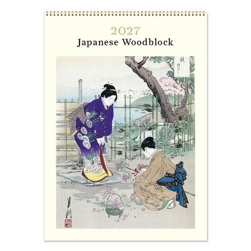 [C-VE-D27-JW-M] Vevoke Medium Calendar-Japanese Woodblock