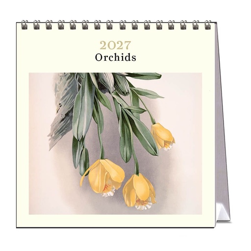 [C-VE-D27-OR-D] Vevoke Desk Calendar-Orchids