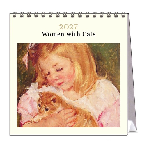 [C-VE-D27-WC-D] Vevoke Desk Calendar-Women with Cats