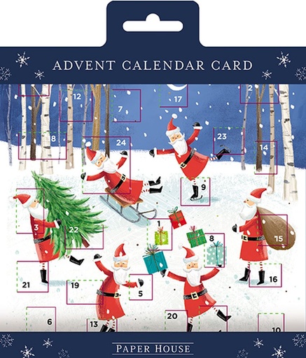 [AL-XCAL-4-AC0034] Advent Cal Card-Dancing Santas
