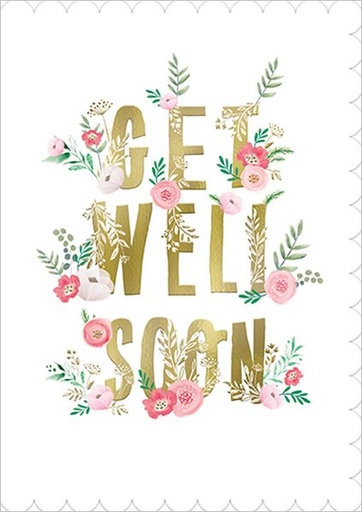 [AL-GH0499] Foil Scalloped Card-Get Well Soon