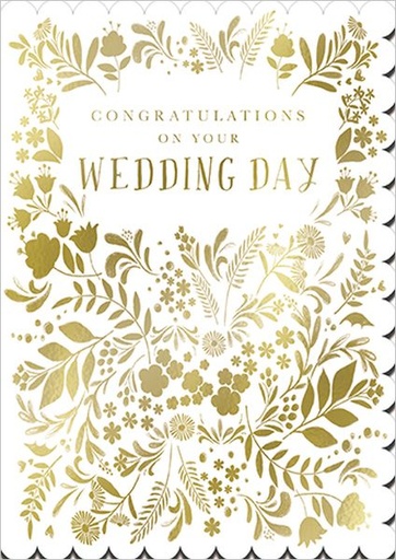 [AL-GH0515] Foil Scalloped Card-Wedding Day