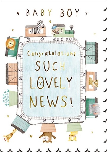 [AL-GH0521] Foil Scalloped Card-Lovely News Boy