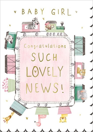 [AL-GH0522] Foil Scalloped Card-Lovely News Girl