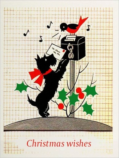 [AV-XC-M010] Card-Christmas Post and Dog