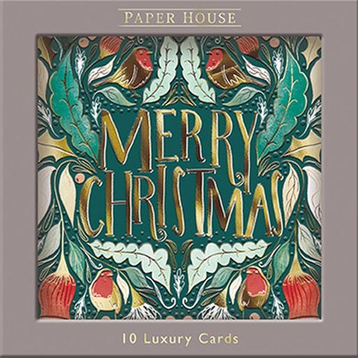 [AL-XCP-PLOW0005] Boxed Card Park of 10-Christmas Floral