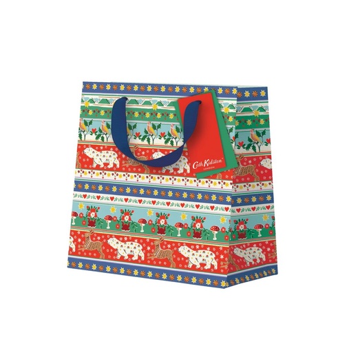 [CK-XWBS-13516] Gift Bag Small-Festive Animal Stripe