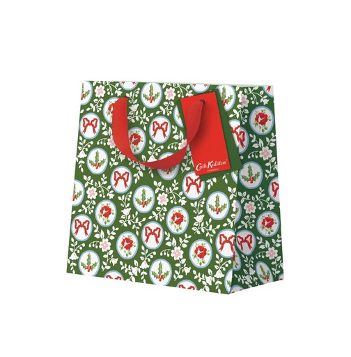 [CK-XWBS-13548] Gift Bag Small-Holly and Roses