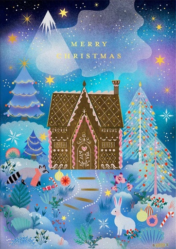 [OD-XC-CM13476] Foil Card-Christmas Gingerbread House