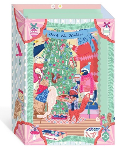 [OD-XCPO-ET13080] 3D Pop-Up Card-Deck The Halls
