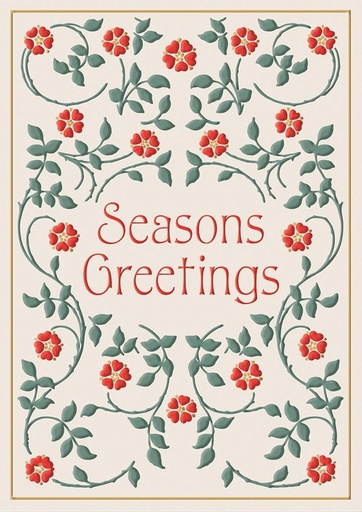 [OD-XC-VA13464] Foil Card-Seasons Greetings Floral