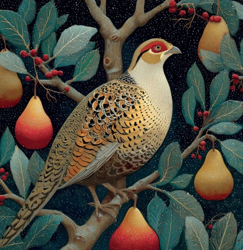 [AM-XCP-0172] Card Pack of 6-Pear Tree