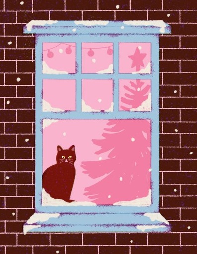 [RC-XC-DZI3675] Card-Waiting for Santa