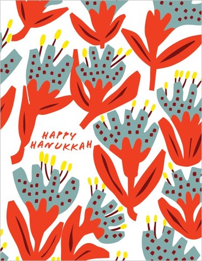 [RC-XC-ZLL3710] Card-Hannukah Blooms