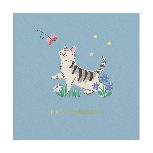 [CK-MC-14286] Mini Foil Card-Kitten Birthday