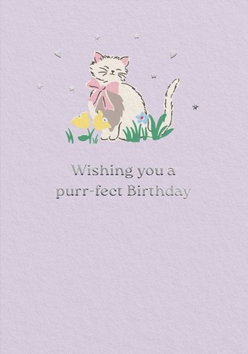[CK-C-14402] Cath Kidston Foil Card-Purr-fect Birthday