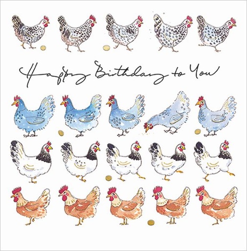 [GB-C-SA1886] Foil Card-Hens Birthday