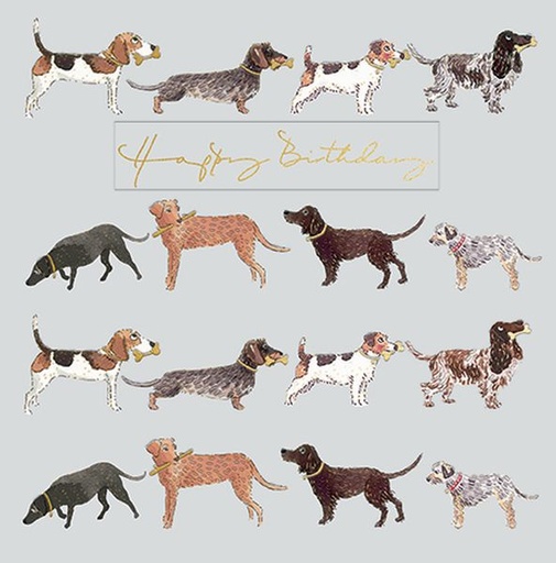 [GB-C-SA1893] Foil Card-Dogs Birthday