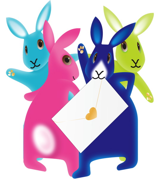 [SD-RB139] 3D Card-Party Bunnies