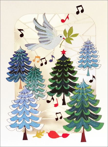 [FO-XC-XP54] Card-Trees, Dove and Music