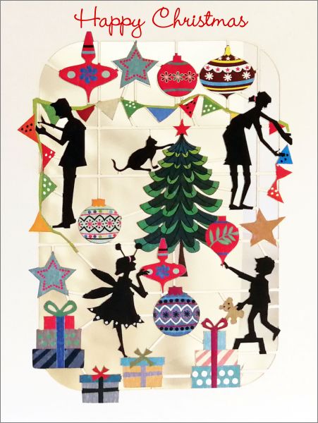 [FO-XC-XP61] Card-Silhouettes of Tree Trimming