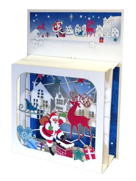 [FO-XC-BX815] Card-Santa At Chimney