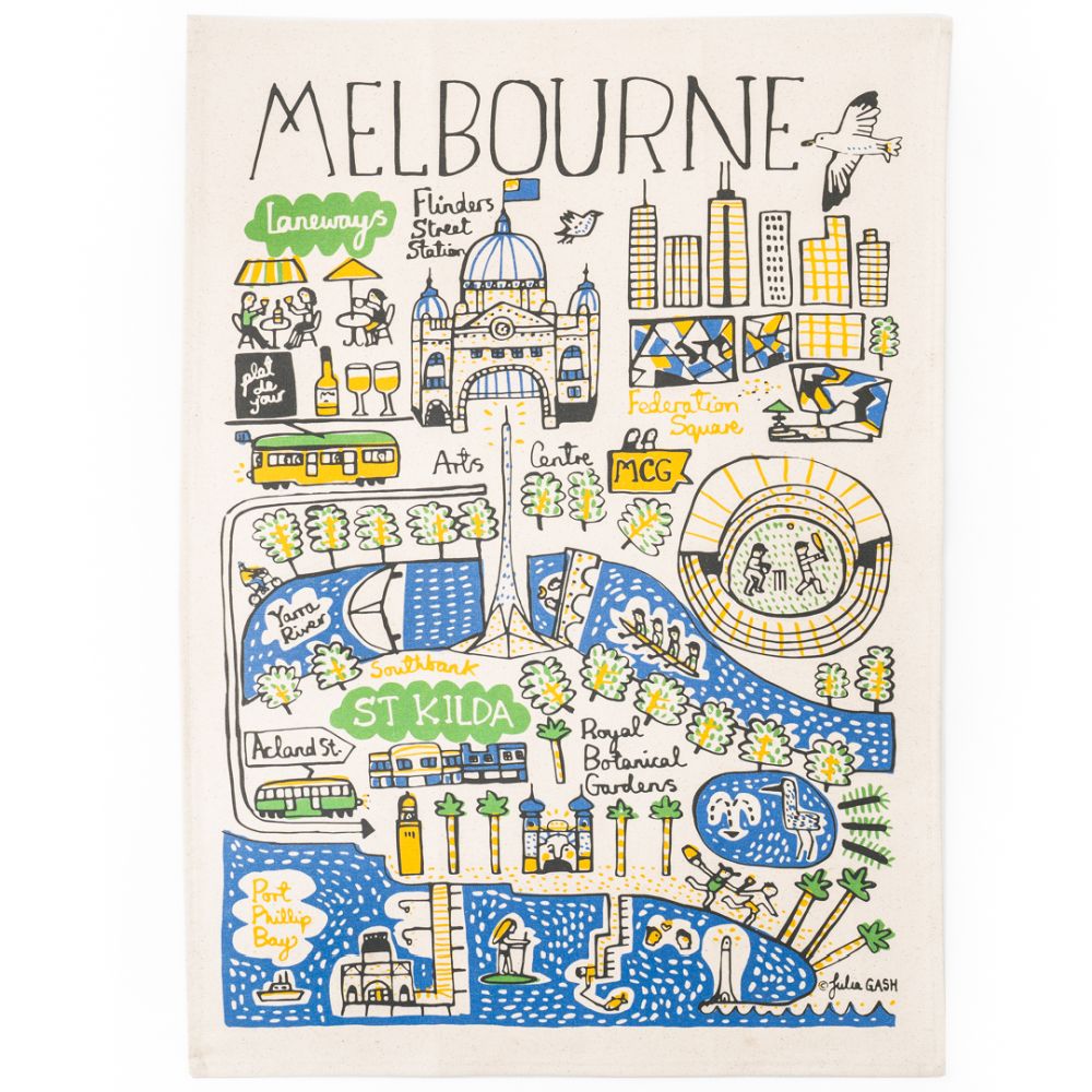 [JG-LT-MELB] Tea Towel-Melbourne