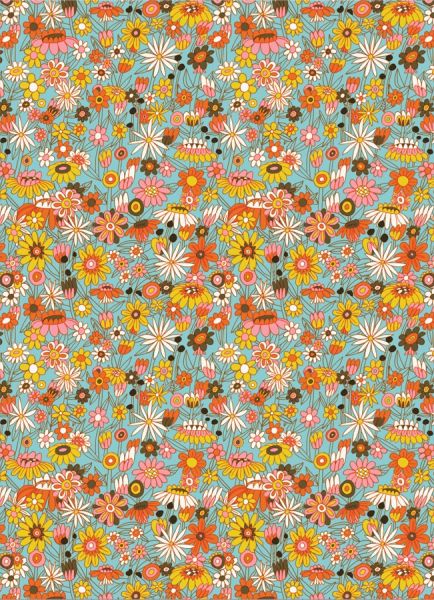 [RC-W-PER1974] Wrap-Groovy Bloom