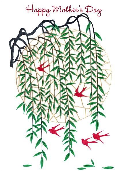 [FO-CMD-PM868] Mother's Day Card-Willow and Swallows