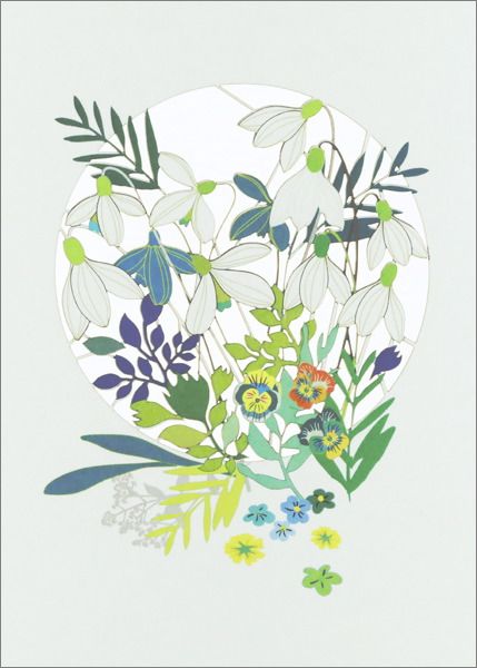 [FO-PM0417] Laser Cut Card-Ferns and Flowers