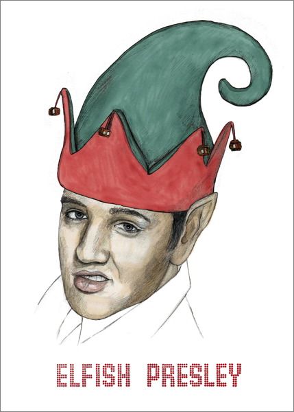 [QG-XC-001] Card-Elfish Presley Christmas