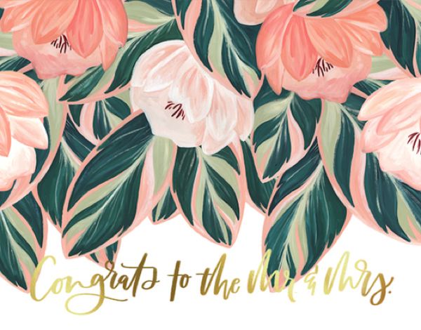 [OC-C-200655] Foil Card-Congrats Mr & Mrs