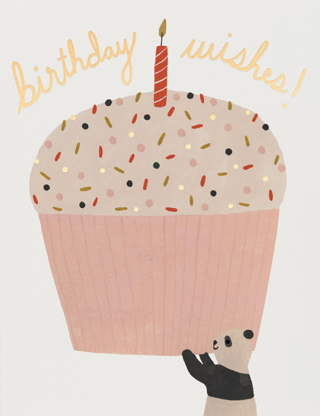 [RC-C-PUG2217F] Foil Card-Panda Cupcake