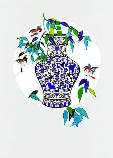 [FO-PM0425] Laser Cut Card-Blue jar