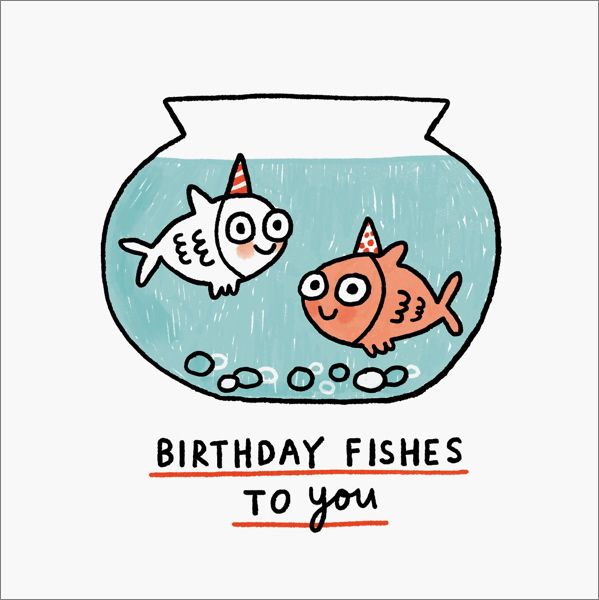 [OD-C-GE4906-SQ] Card-Birthday Fishes For You