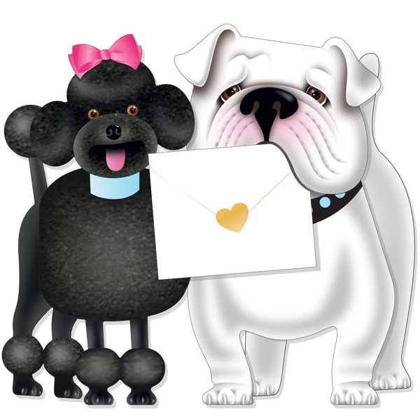 [SD-DG177] 3D Card-Dogs-Curly Chops