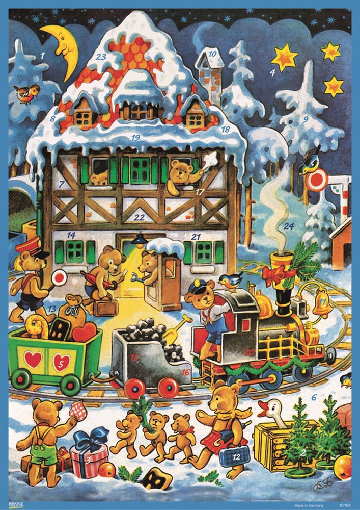 [KV-XCAL-4-10104] Advent Cal-Poster-Teddy Bears