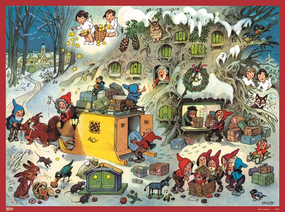 [KV-XCAL-4-11689] Advent Cal-Poster-Gnomes P.O.