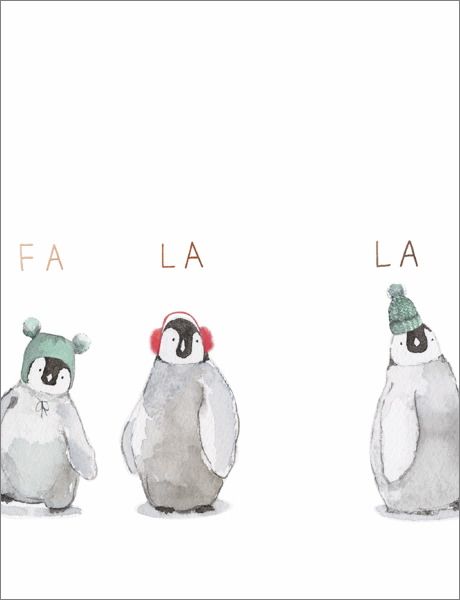 [EF-XC-0855] Card-Fa La La Penguins