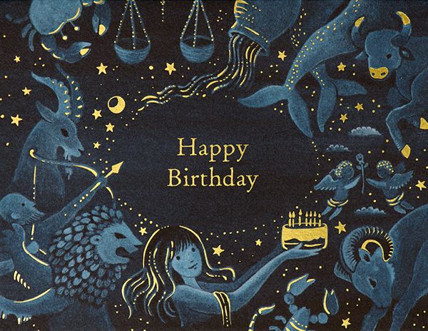 [JJ-C-011] Foil Card-Zodiac Birthday