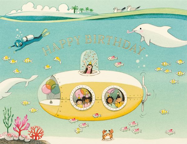 [JJ-C-081] Foil Card-Submarine Birthday