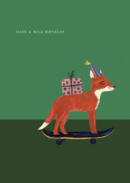 [HC-C-207] Card-Fox On Skateboard