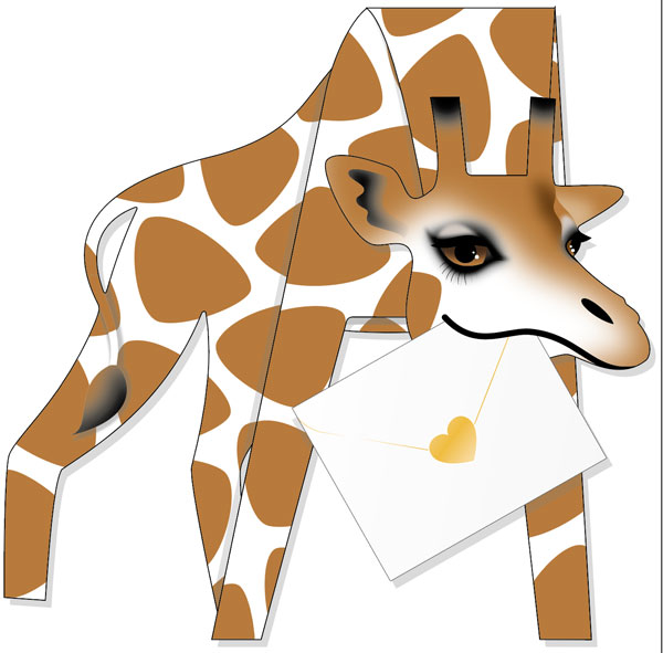 [SD-GI182] 3D Card-Giraffe-Hi