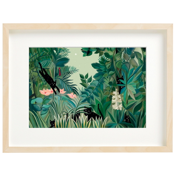 [NG-LW-031] Art Print-Cat Jungle