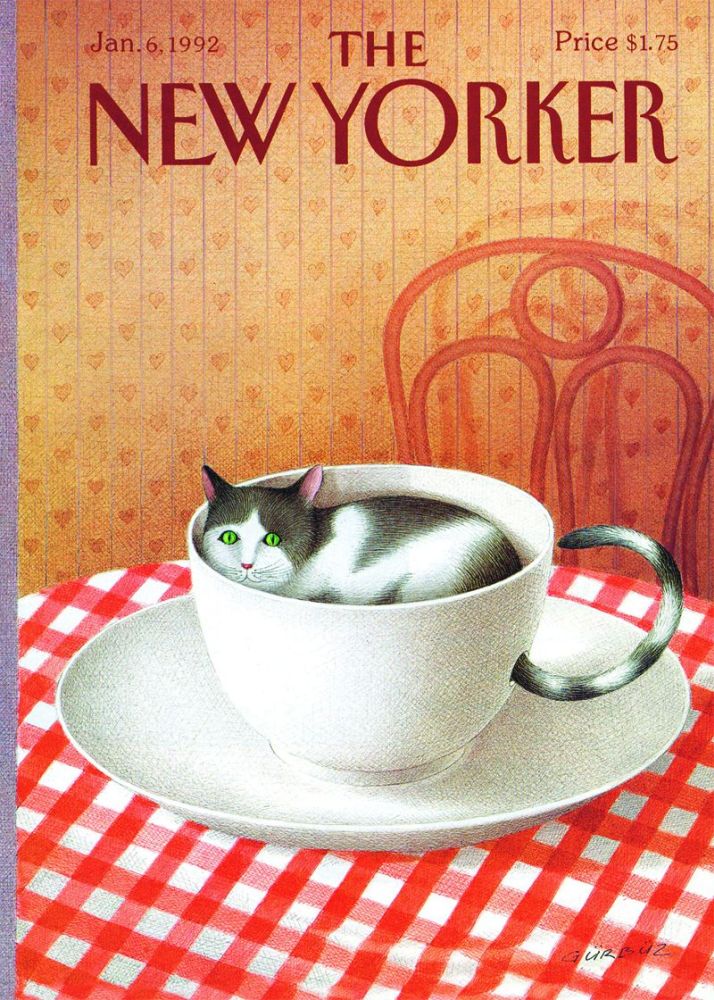 [NY-C-C011] Card-Cat In A Tea Cup