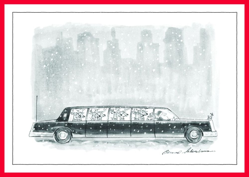 [NY-XC-A037] Card-Reindeer Limo 