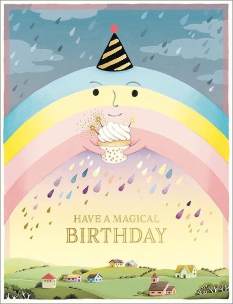 [JJ-C-126] Foil Card-Rainbow Birthday