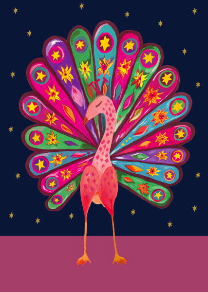 [HC-C-331] Card-Carnival Peacock